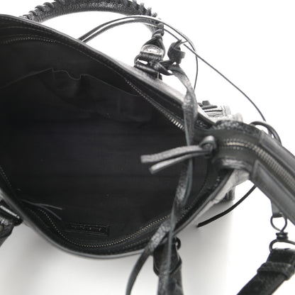 Balenciaga Chevre Black Metallic Edge Hardware S City Black 5 of 11