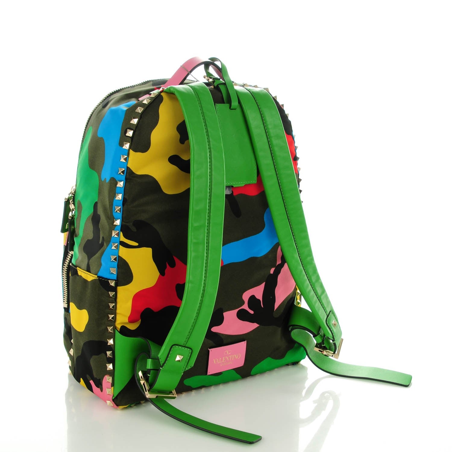 Valentino Garavani Nylon Psychedelic Camouflage Rockstud Backpack Multicolor 3 of 6