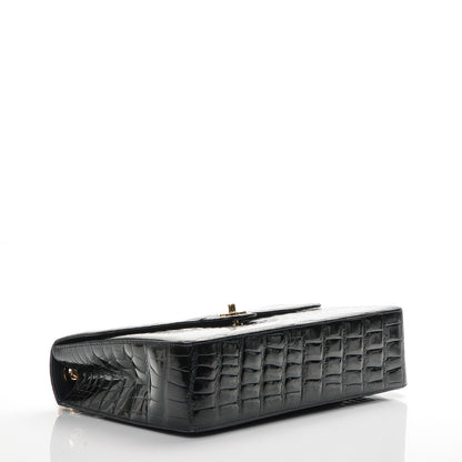 Chanel Alligator Jumbo Single Flap Navy Blue 4 of 7