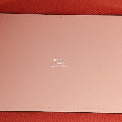 Hermes Swift H Canvas Cabas H En Biais 27 Feu Framboise Nata 6 of 11