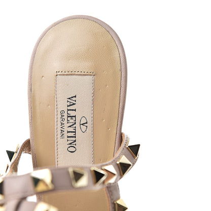 Valentino Garavani Nappa Rockstud Ankle Strap Low Heel Pumps 36.5 Cognac Poudre 10 of 10