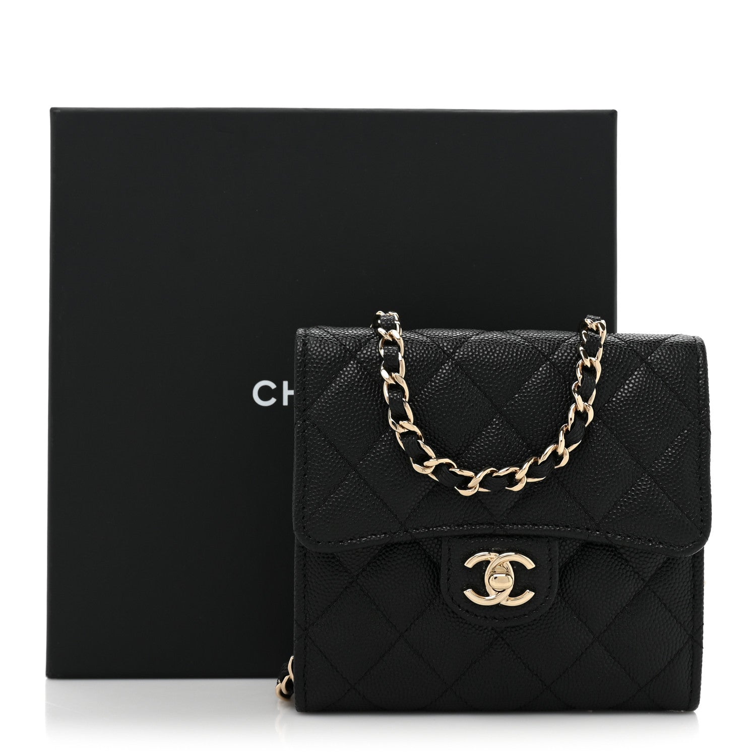 Chanel Caviar Quilted Clutch With Chain Bag Black 12 of 12