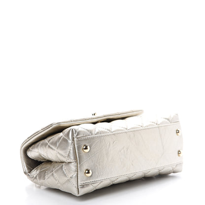 Chanel Metallic Aged Calfskin Quilted Mini Coco Handle Flap Gold 3 of 10
