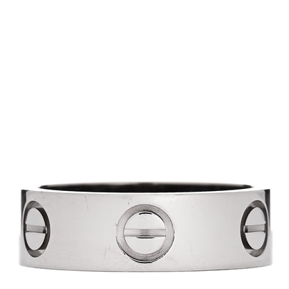 Cartier 18K White Gold 5.5mm LOVE Ring 49 4.75 1 of 5