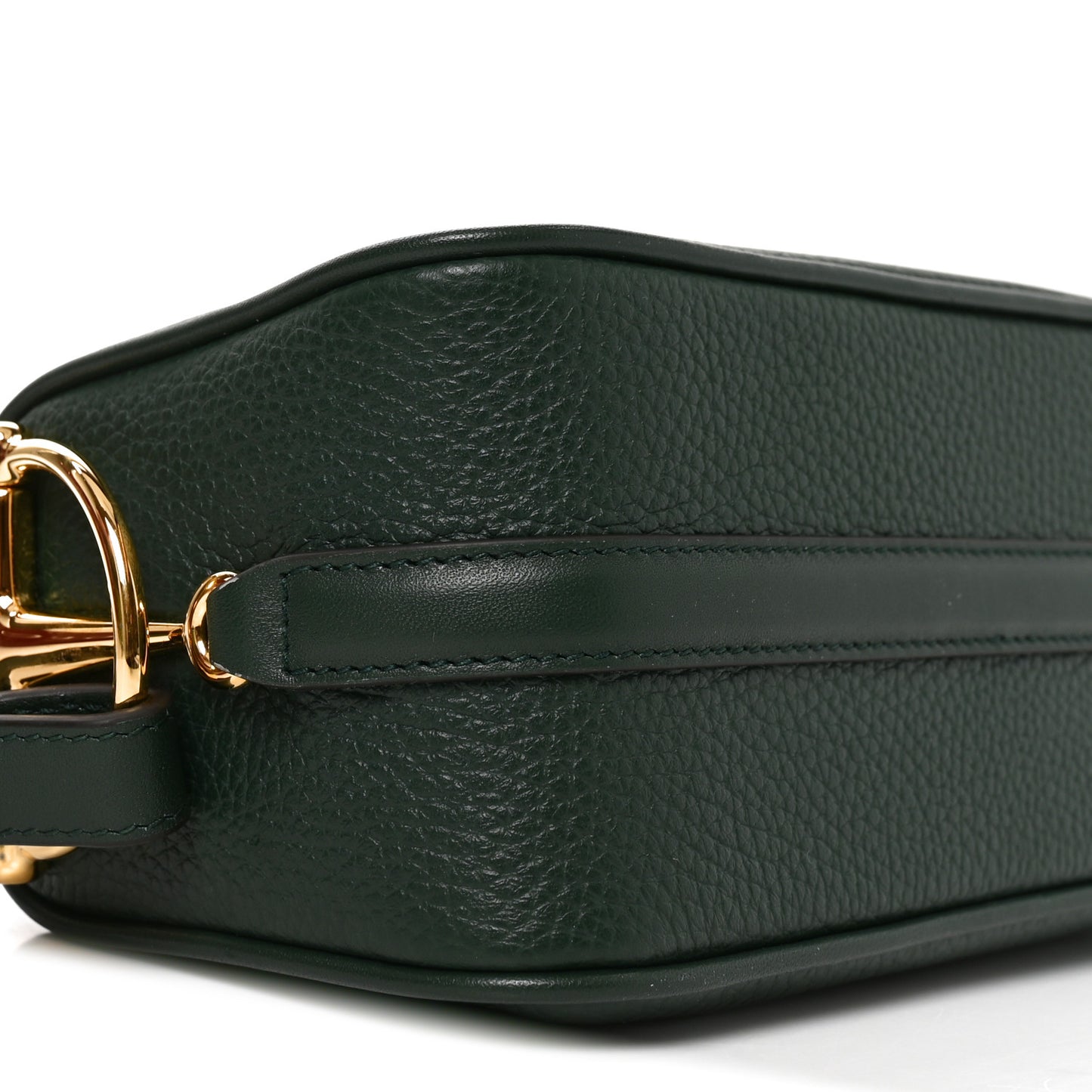 Grainy Calfskin Half Horsebit Mini Shoulder Bag Verde
