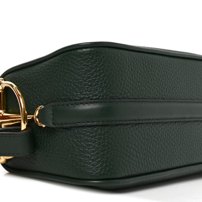 Gucci Grainy Calfskin Half Horsebit Mini Shoulder Bag Verde 9 of 11