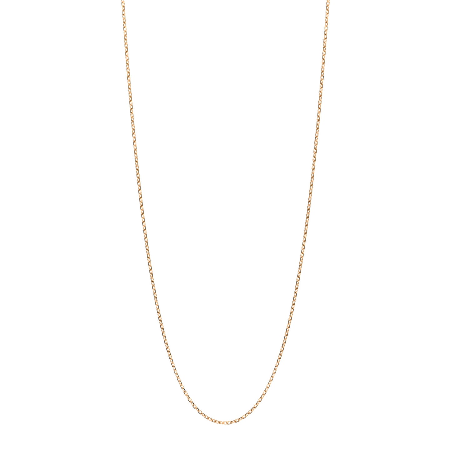 18K Yellow Gold Trace Chain 70cm