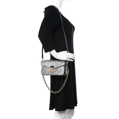 Louis Vuitton Monoglam Pochette Metis East West Blue 2 of 9