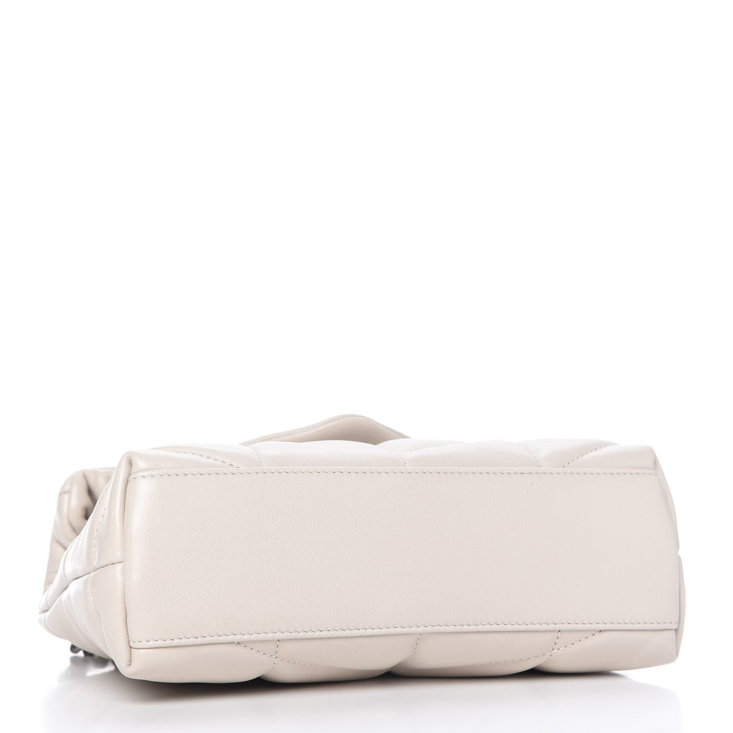 Saint Laurent Lambskin Quilted Toy Loulou Puffer Monogram Chain Satchel Crema Soft 4 of 11