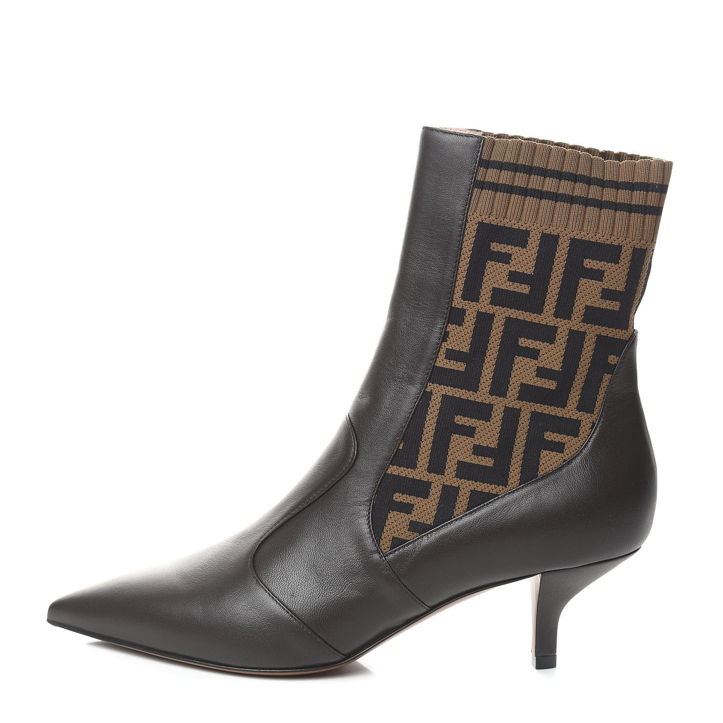 Nappa Microfiber Fabric FF Rockoko Sock Boots 39 Ebano Tobacco Black