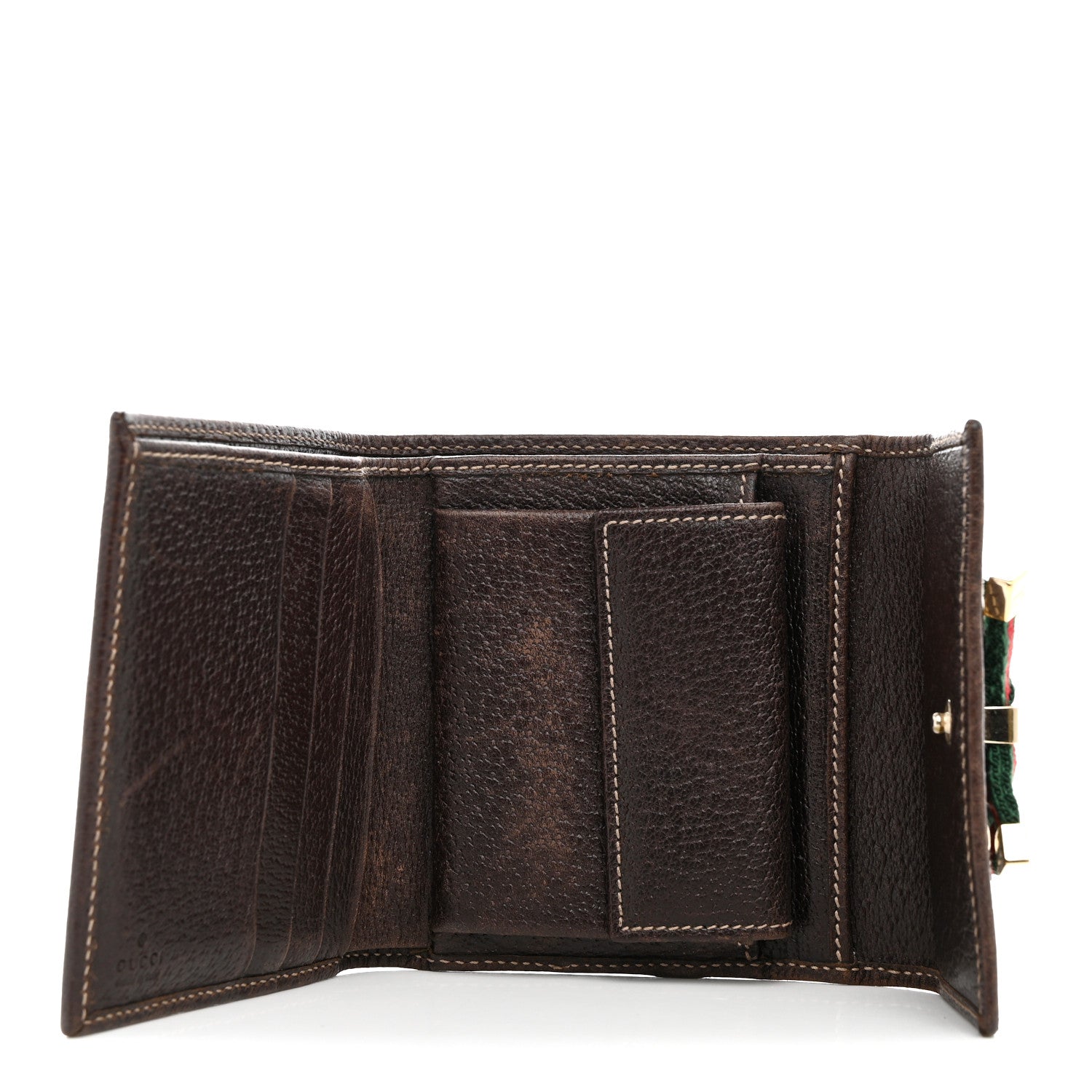 Gucci Monogram Princy Compact French Flap Wallet Brown 5 of 9