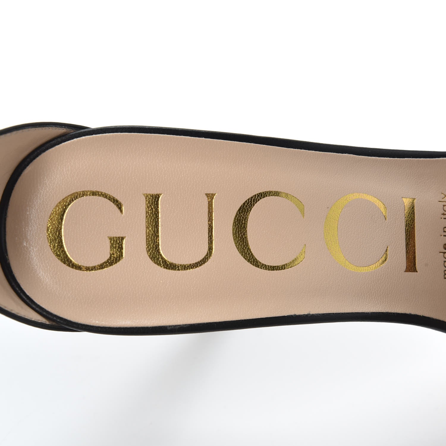 Gucci Nappa Ilse Pleated Bow Sandals 38 Black 8 of 10