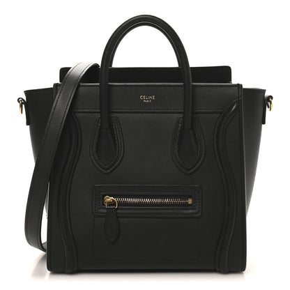 Celine Smooth Calfskin Nano Luggage Black 1 of 10