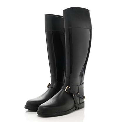 Jimmy Choo PVC Rubber Cheshire Rain Boots 38 Black 3 of 7