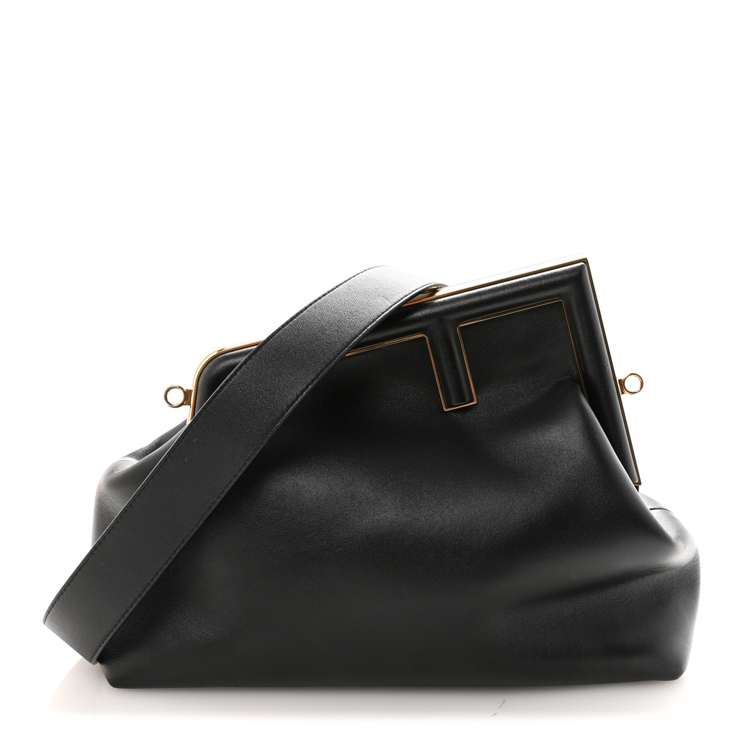 Fendi Shiny Nappa Medium Fendi First Black 1 of 10
