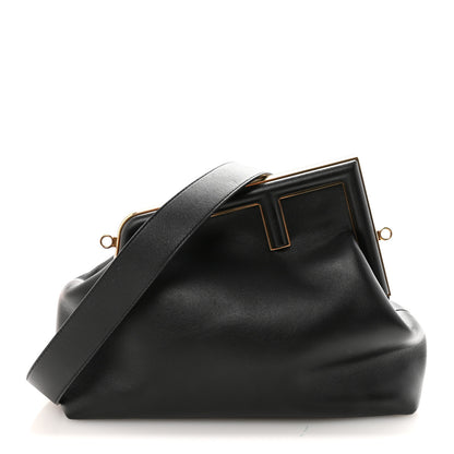 Fendi Shiny Nappa Medium Fendi First Black 1 of 10