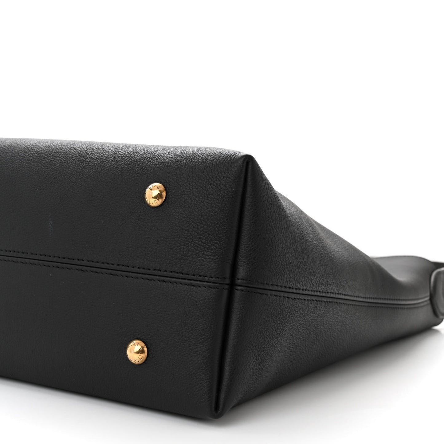 Grained Calfskin Low Key Hobo MM Black