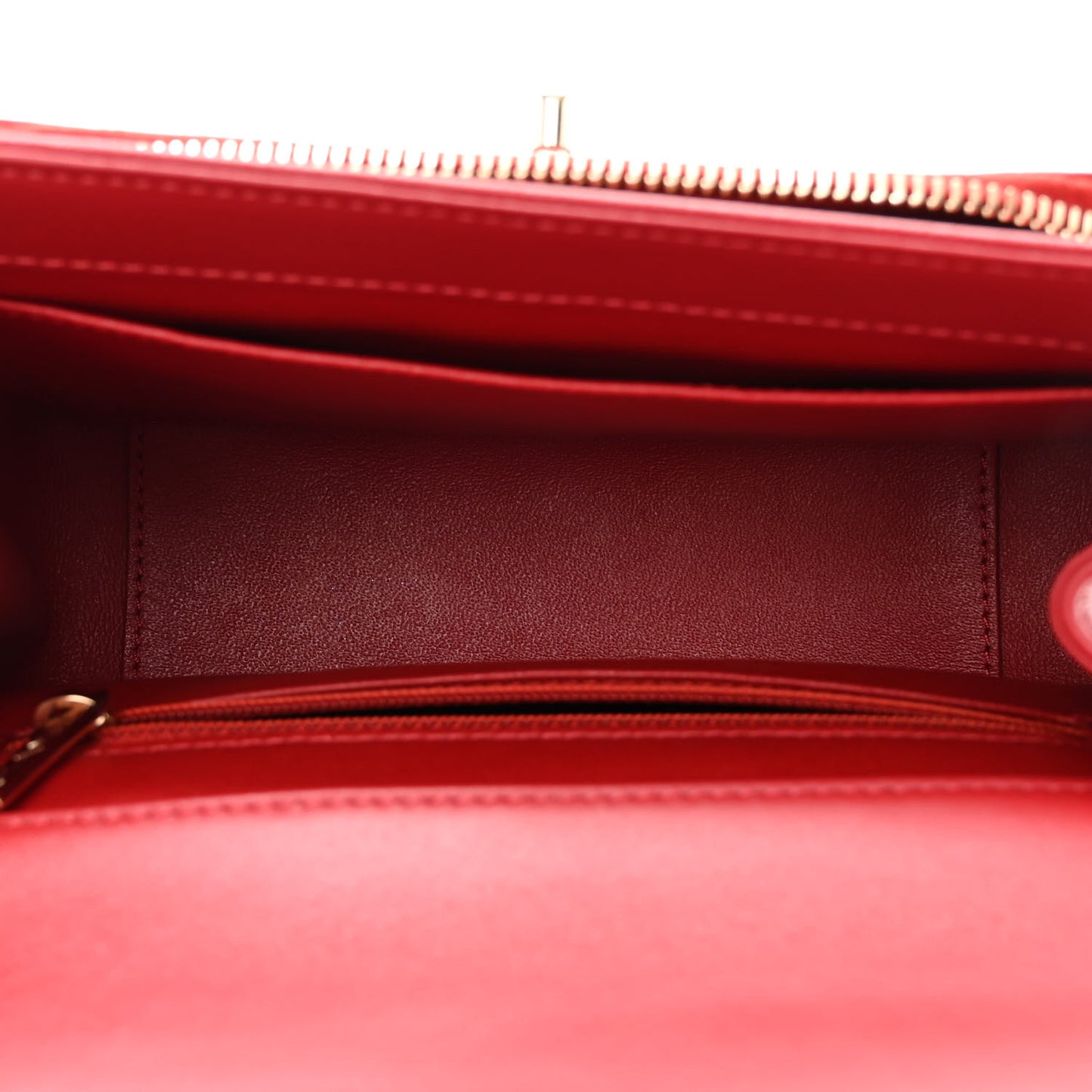Caviar Quilted Small Business Affinity Flap Red