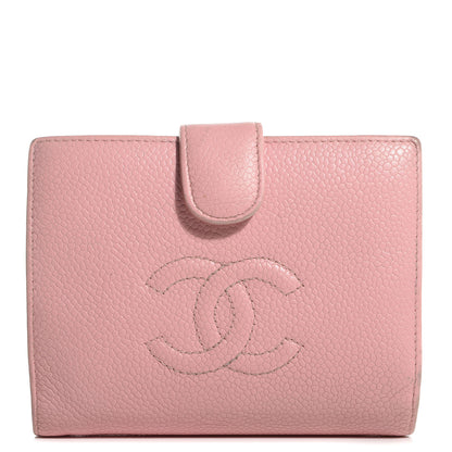 Chanel Caviar Compact CC Wallet Pink 1 of 7