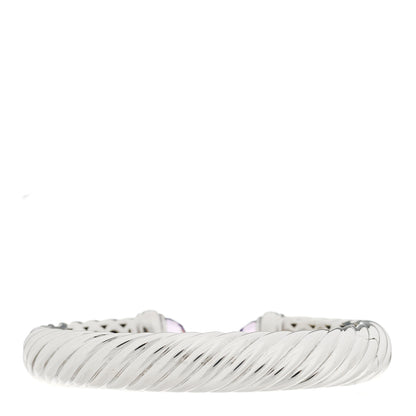 David Yurman Sterling Silver Diamond Amethyst 10mm Waverly Bracelet 2 of 3