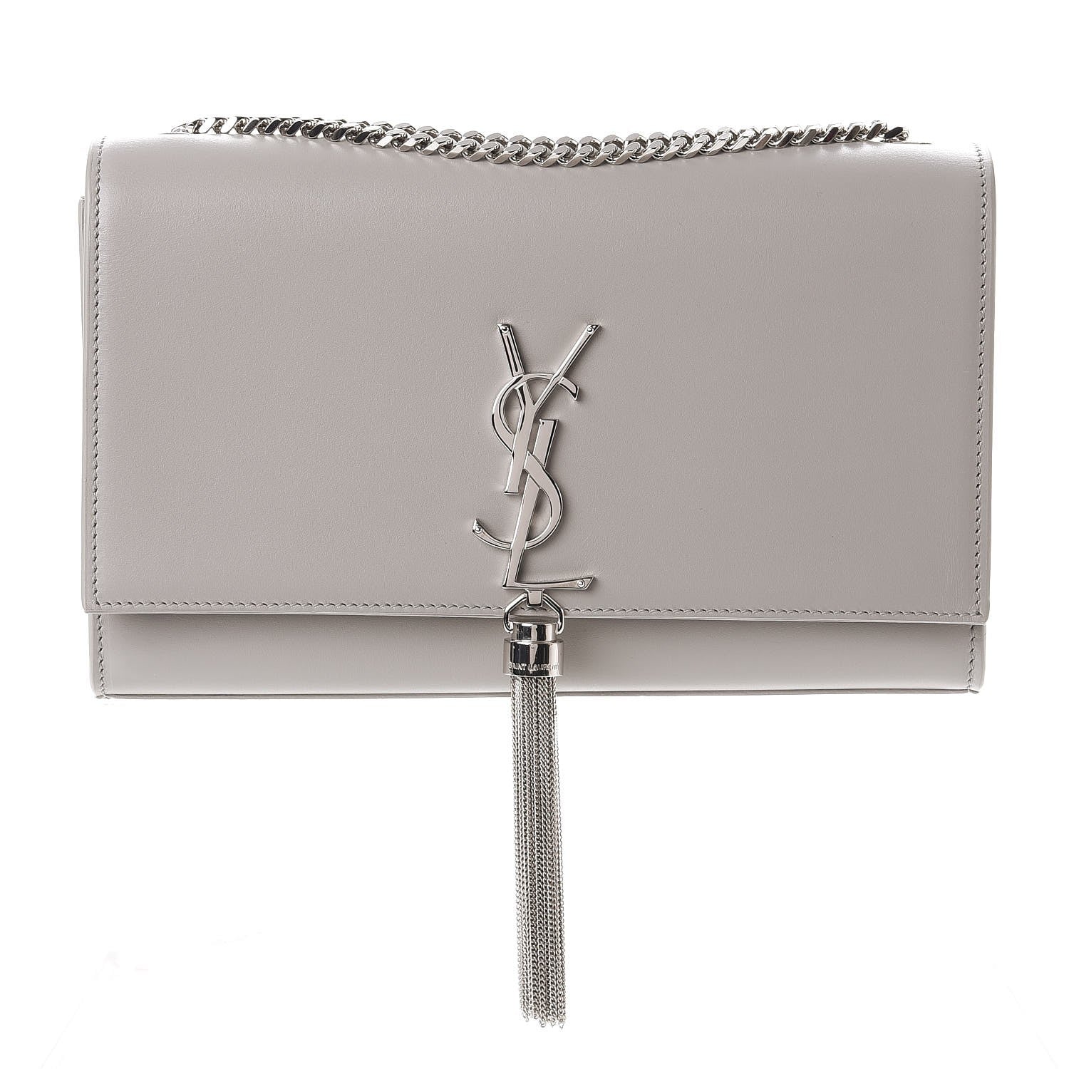 Saint Laurent Smooth Calfskin Medium Classic Monogram Kate Tassel Satchel Souris 1 of 7