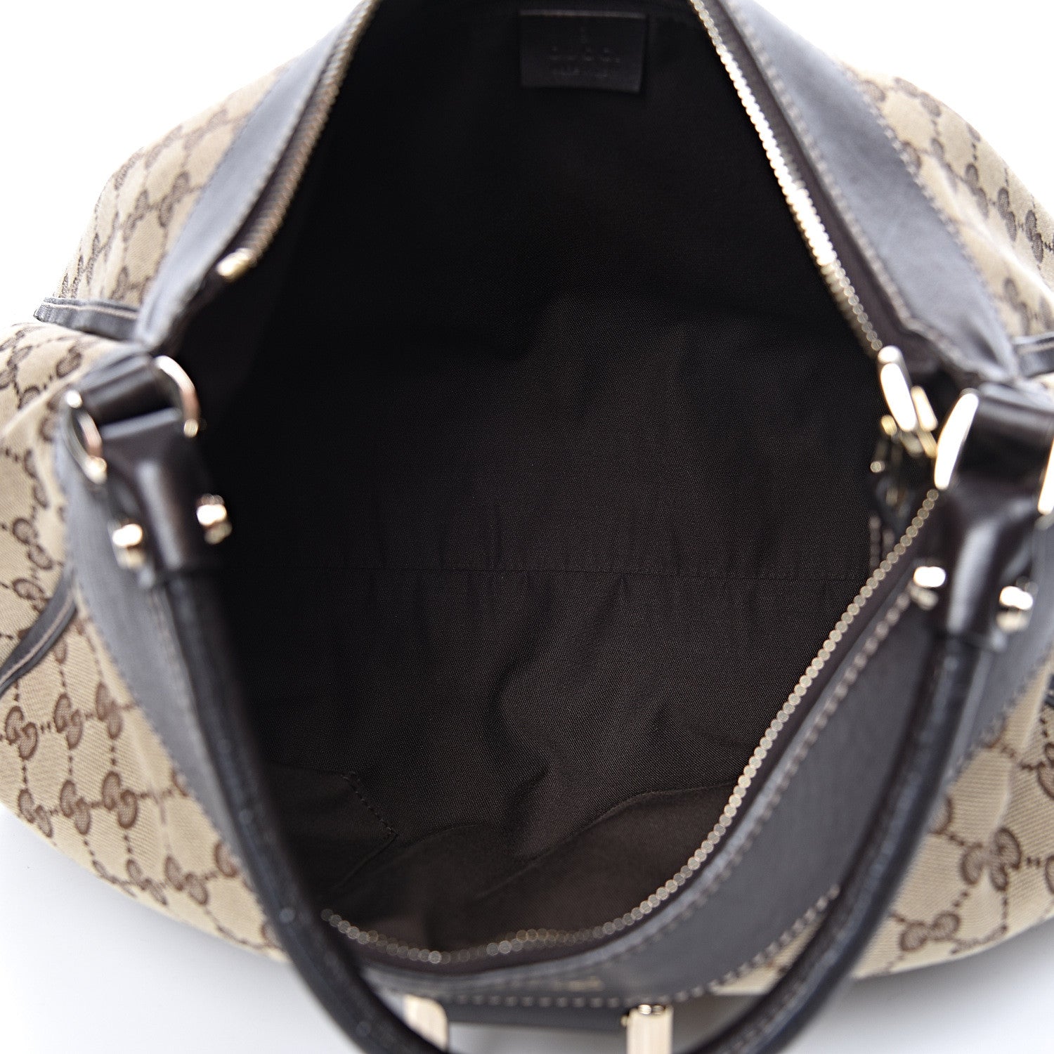 Gucci Monogram Large D Gold Hobo Dark Brown 5 of 10