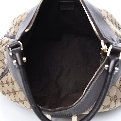 Gucci Monogram Large D Gold Hobo Dark Brown 5 of 10