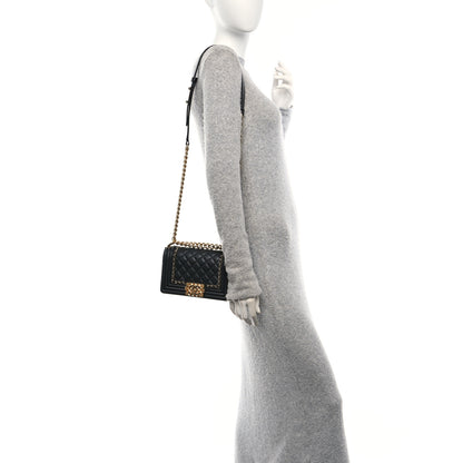 Chanel Lambskin Quilted Small Chain Around Boy Flap Black 2 of 15