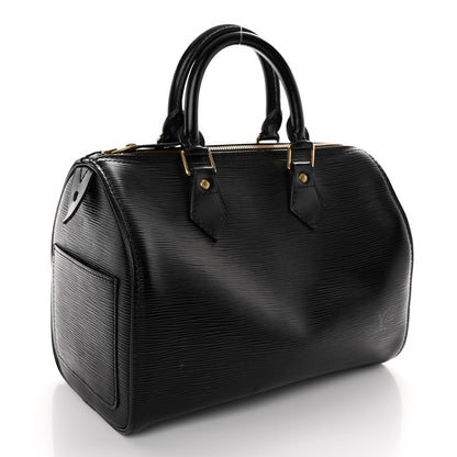 Louis Vuitton Epi Speedy 25 Black 3 of 10