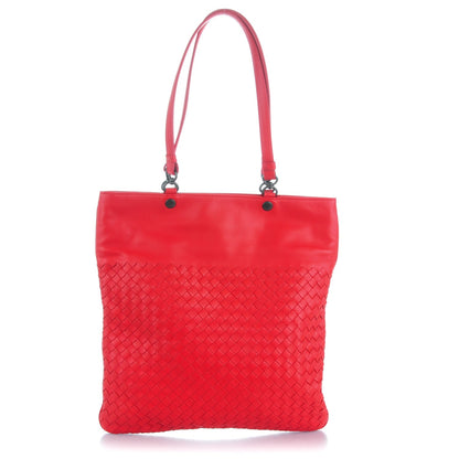 Bottega Veneta Nappa Intrecciato Flat Shoulder Bag Flame 1 of 8