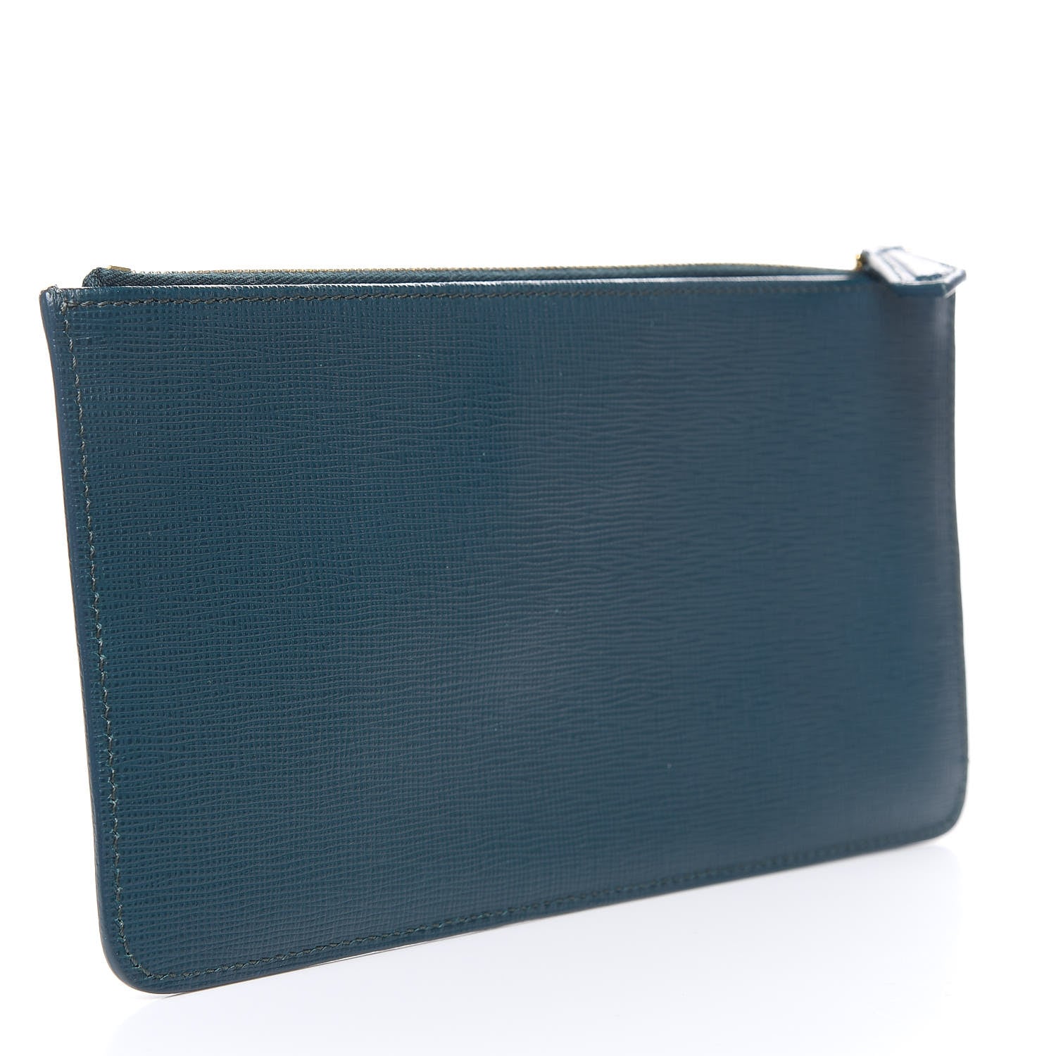 Fendi Vitello Crystal Tooth Monster Zip Pouch Oceano Multicolor 3 of 8