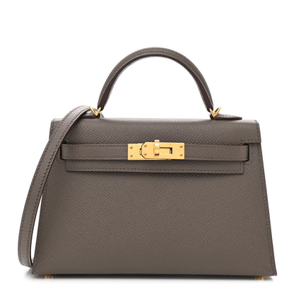 Hermes Epsom Mini Kelly Sellier 20 Etain 1 of 13