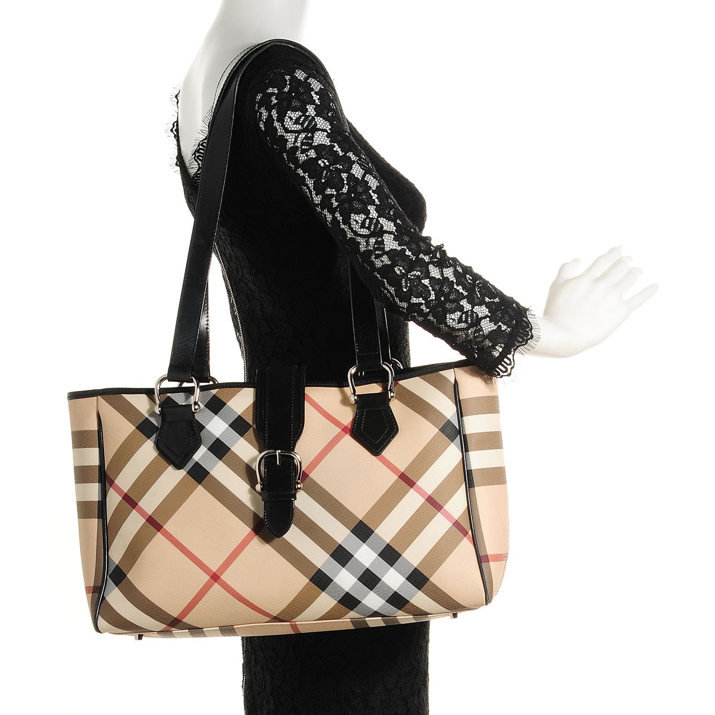 Nova Check Shoulder Bag Black