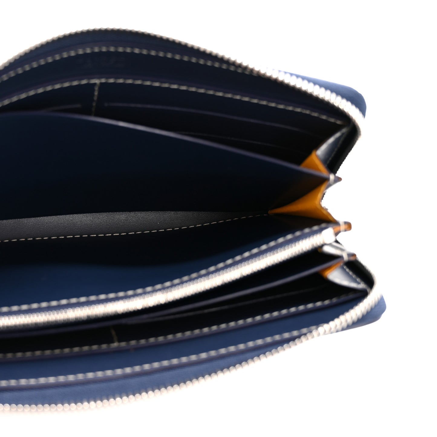 Goyardine Matignon Zip Around GM Wallet Navy