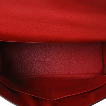 Hermes Taurillon Clemence Kelly Retourne 35 Rouge Casaque 5 of 10