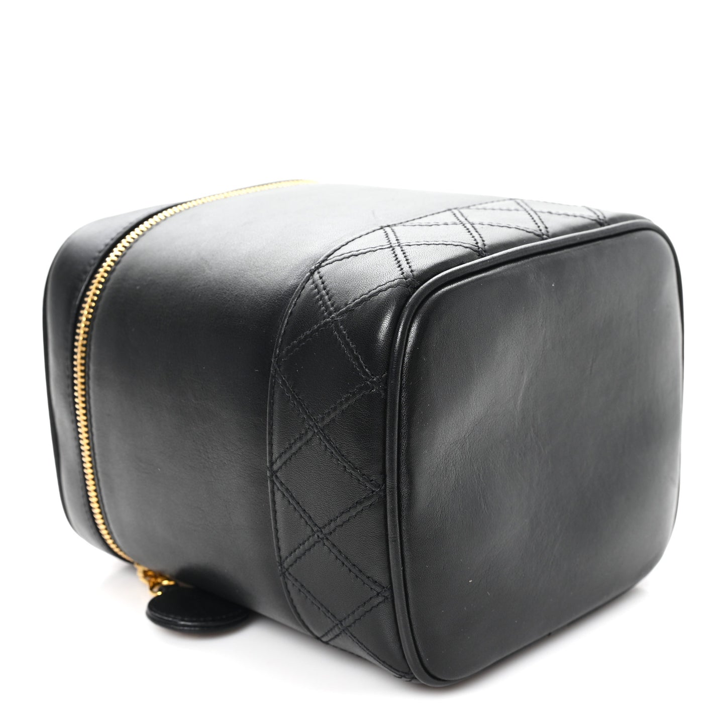 Lambskin Vanity Cosmetic Bag Black