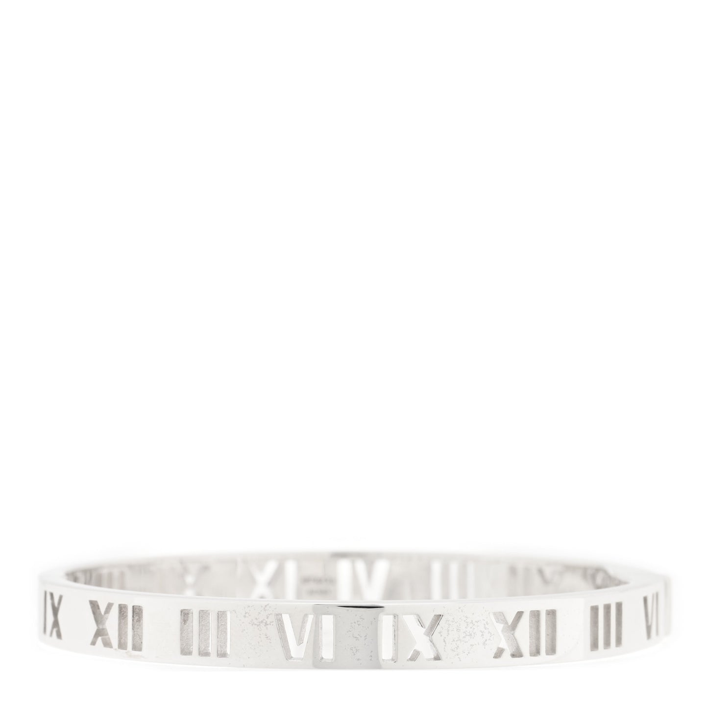 Sterling Silver Atlas Pierced Hinged Bangle Bracelet