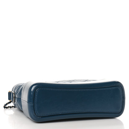 Chanel Aged Calfskin Quilted Medium Gabrielle Hobo Blue 4 of 9