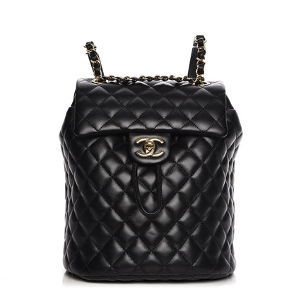 Chanel Calfskin Quilted Small Urban Spirit Backpack Black 1 of 7