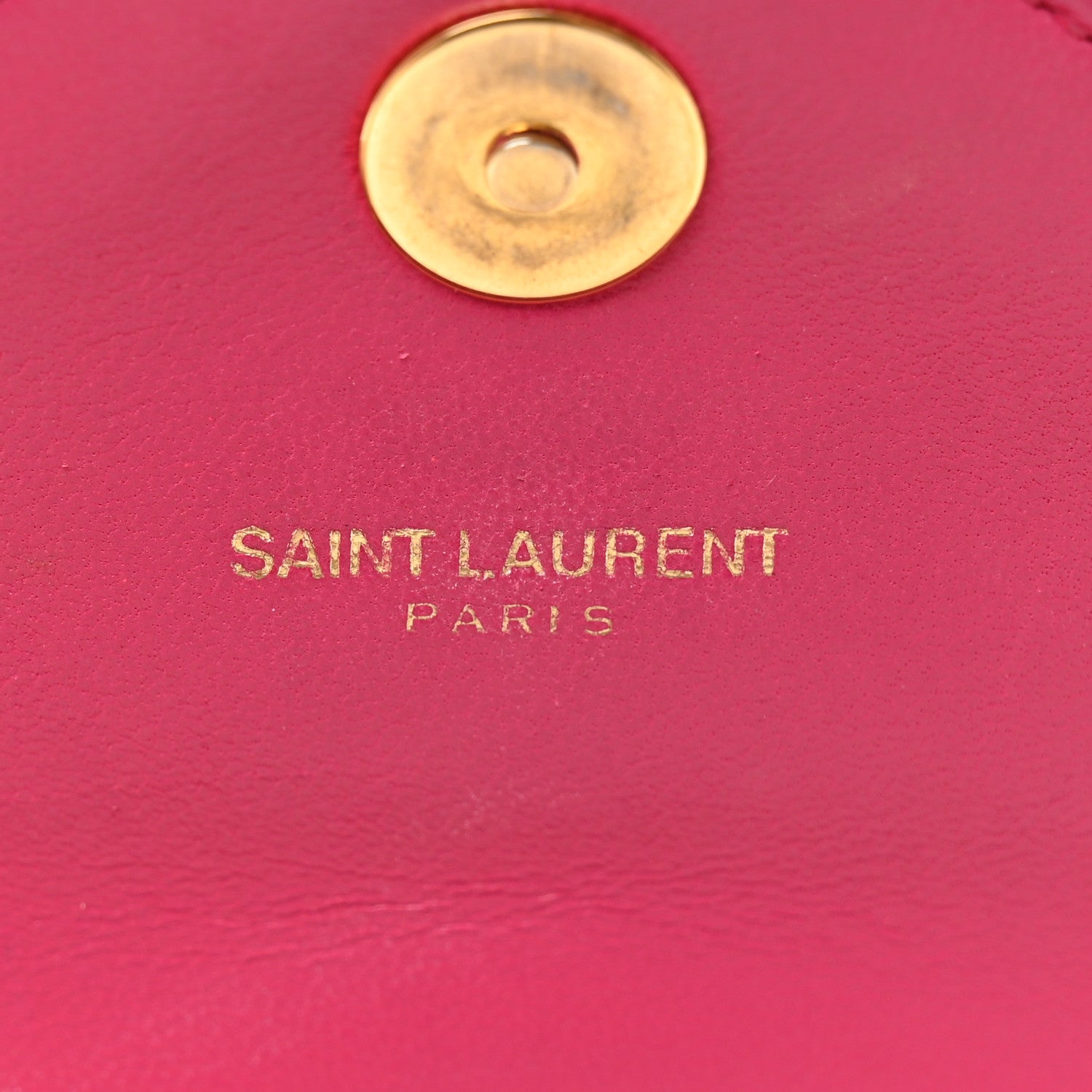 Saint Laurent Calfskin Matelasse Chevron Classic Monogram Baby Chain Bag Fuchsia 6 of 10