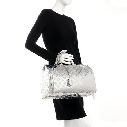 Louis Vuitton Monogram Miroir Speedy 35 Silver 2 of 10