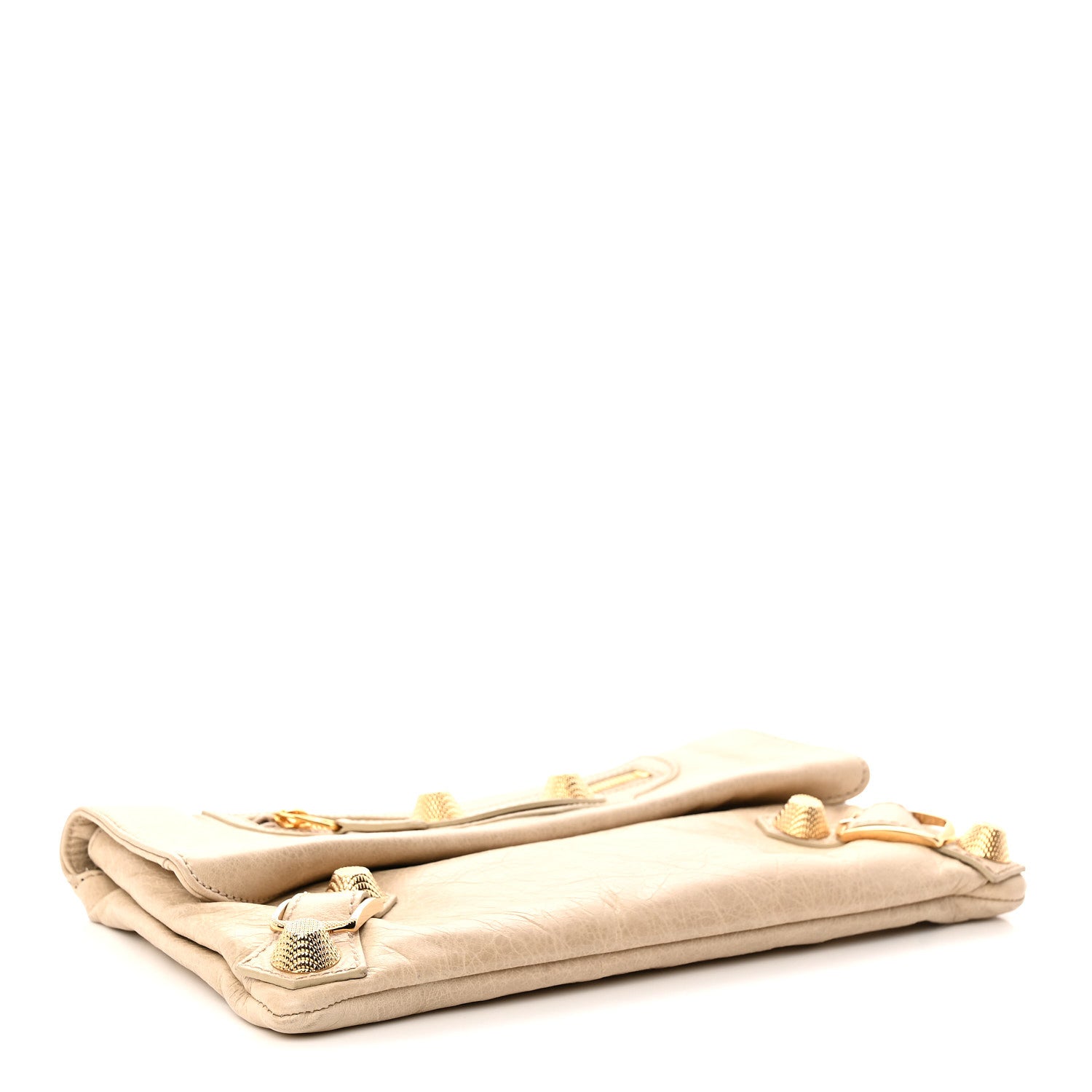 Balenciaga Agneau Giant 21 Gold Hardware Envelope Clutch Sahara