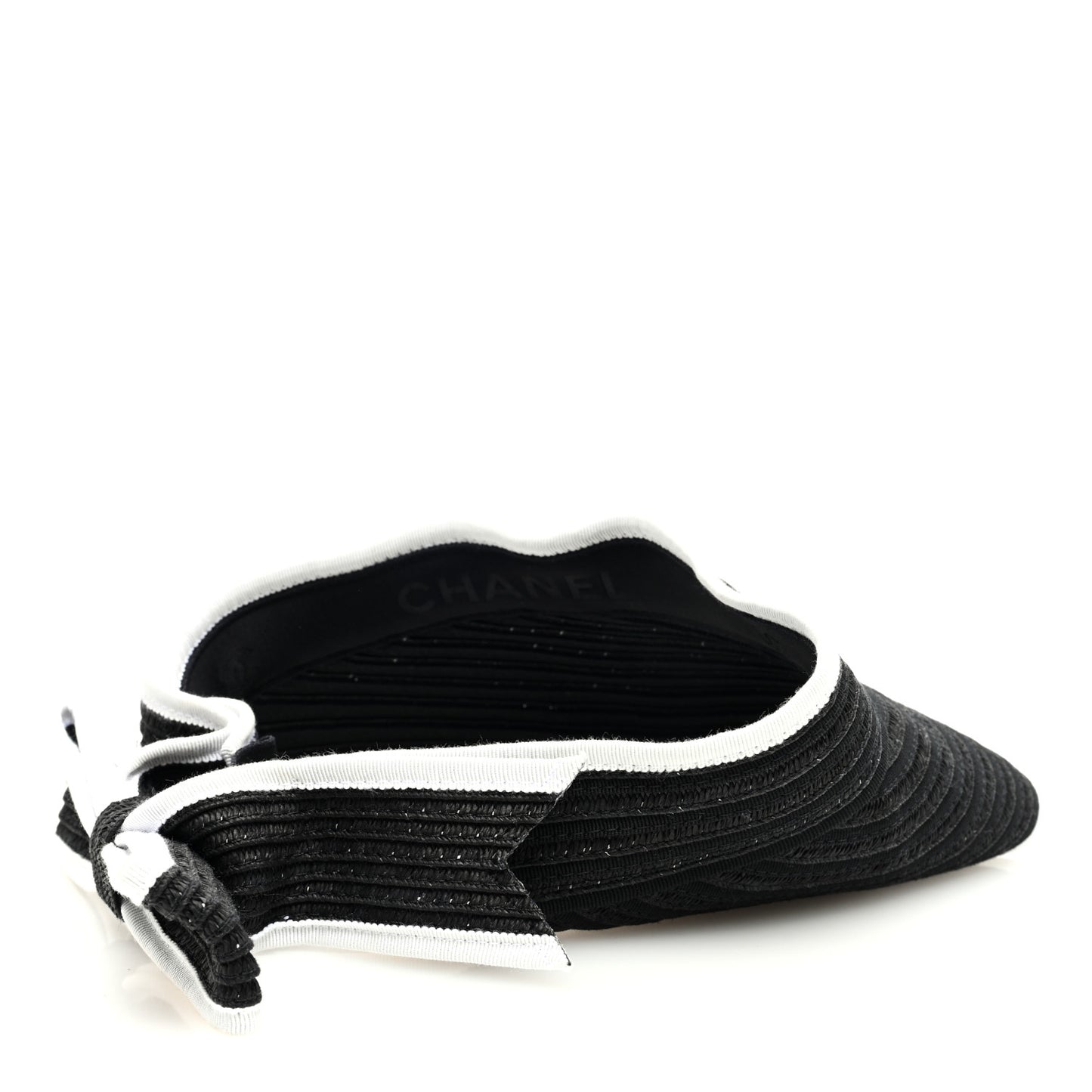 Abaca Cotton Ribbon Visor S Black