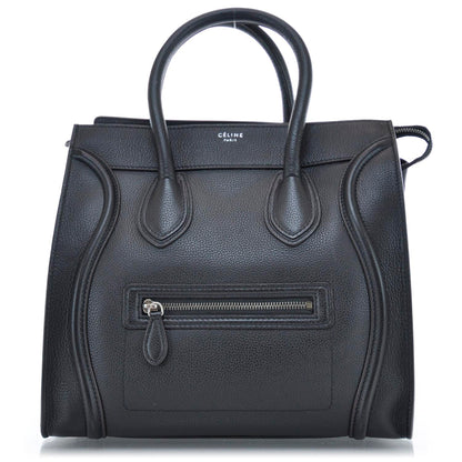 Celine Pebbled Leather Mini Luggage Black 1 of 9