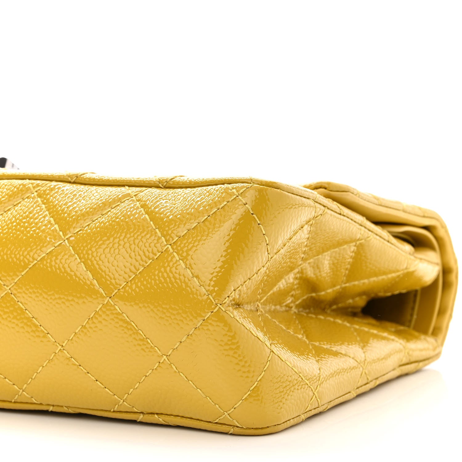 Chanel Patent Caviar Quilted 2.55 Reissue 226 Flap Yellow 10 of 14