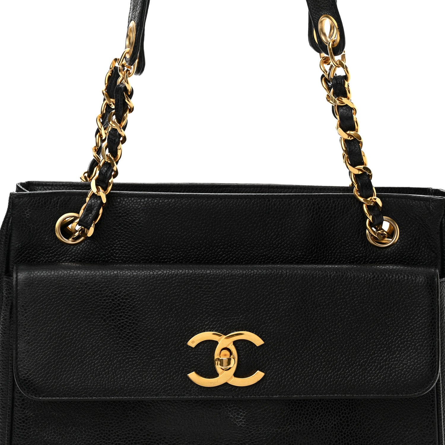 Chanel Caviar Flap Shoulder Bag Black 9 of 15