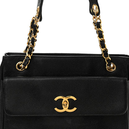 Chanel Caviar Flap Shoulder Bag Black 9 of 15