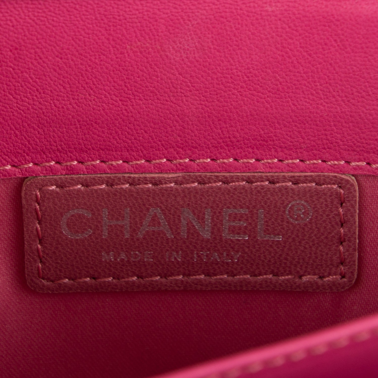 Chanel Patent Calfskin Quilted Flap Clutch With Chain Fuchsia 7 of 8