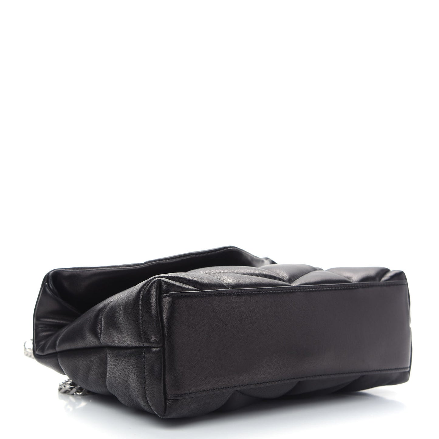 Lambskin Quilted Toy Loulou Puffer Monogram Chain Satchel Black