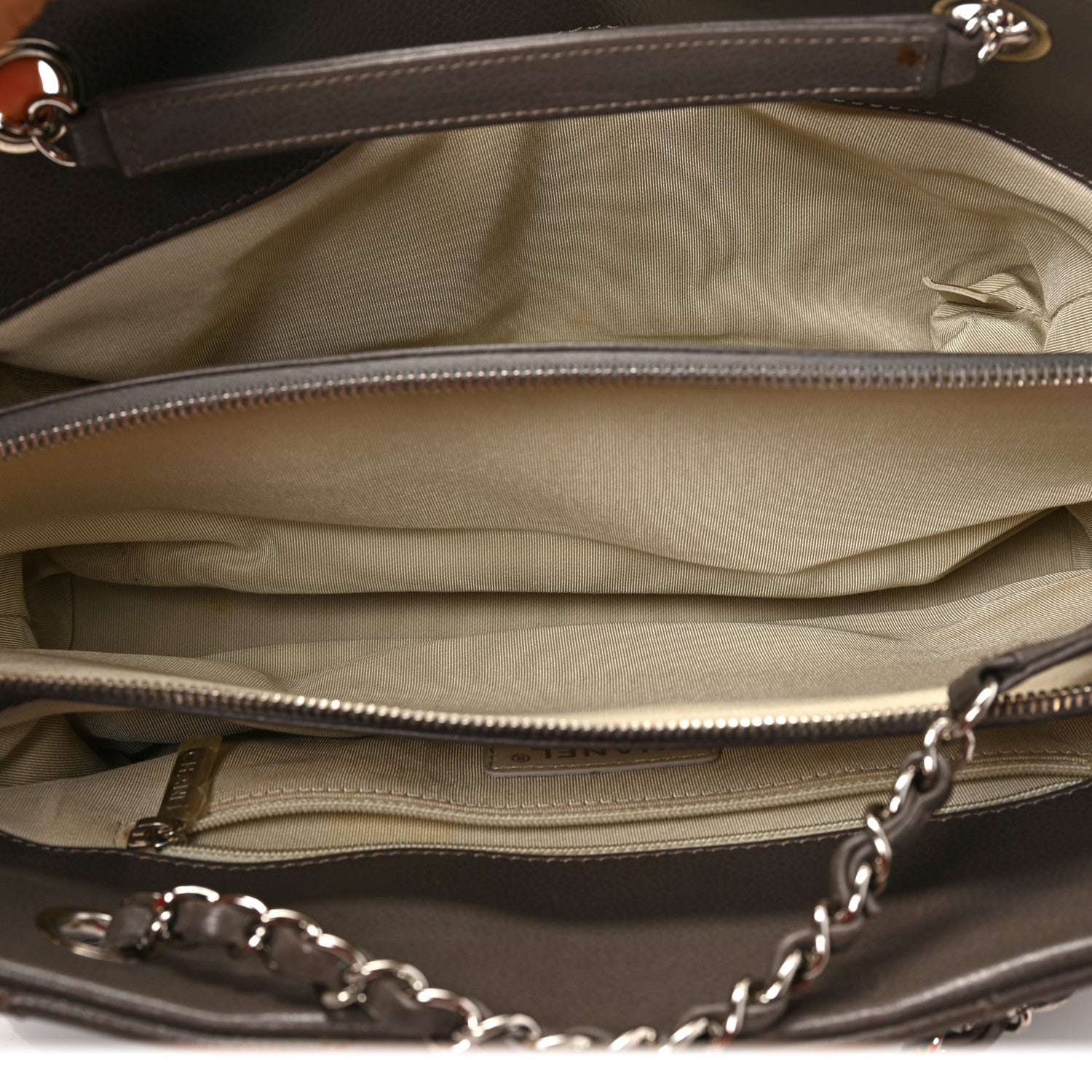 Chanel Caviar Quilted Timeless CC Shopping Tote Grey 5 of 11